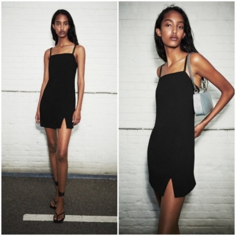 Zara black strappy cocktail mini dress M/6 NWT Urban Outfitters Madewell Camuto